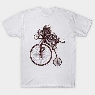 Penny Farthing Octopus Cycling T-Shirt